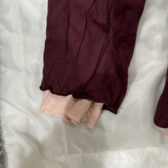 Nice Maroon cotton J Jill turtleneck with pink lining and highlights. size M - Picture 4 of 6